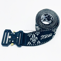Ceinture tactique pour homme avec boucle en métal à logo tissé personnalisé de 38 mm, ceinture en nylon épaisse et durable, ceinture de sport de plein air, ceinture de ski Capeesh