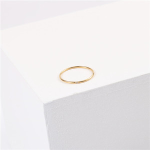 18K Gold Stainless Steel Slim Extremely Thin <b>Ring</b> with Zircon Stones | Anti-rust Waterproof & Hypoallergenic Fine <b>Ring</b> for Women - Product Image 3