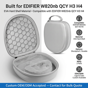 EDIFIER W820nb <span class=keywords><strong>QCY</strong></span> H3 H4 Kabellose & Kabelgebundene Umweltfreundliche Wasserdichte Sturzsichere Tragbare Schwarze Kopfhörer-Aufbewahrungstasche - Product Image 2