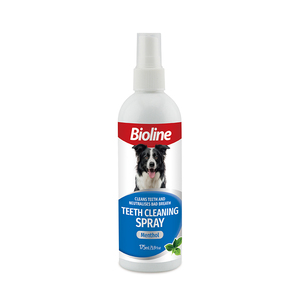 Spray <span class=keywords><strong>de</strong></span> Limpieza Dental <span class=keywords><strong>para</strong></span> <span class=keywords><strong>Perros</strong></span> Bioline, Limpieza y Cuidado Ecológicos, <span class=keywords><strong>Aliento</strong></span> Fresco, Salud Dental - Product Image 1