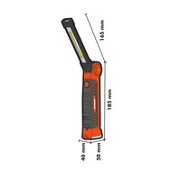 Linterna LED portátil plegable, 3W + 1W