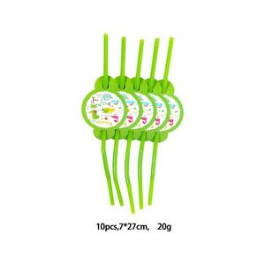Ensemble de fête d'<span class=keywords><strong>anniversaire</strong></span> sur le thème des dinosaures, serviettes en papier, gobelets en papier, assiettes en papier, couteau, fourchette, cuillère, kit de décoration, vaisselle - Product Image 5