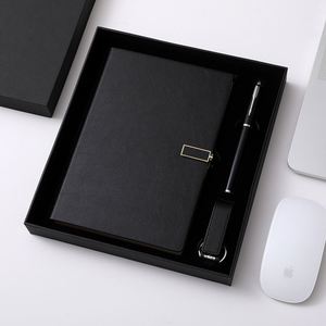 Agenda Personalizada A5, Cuaderno de Notas para Regalo, Set de Regalo Empresarial, Libreta de Cuero Suave Simple para Oficina con Bolígrafo y Tarjetero - Product Image 4