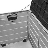 Heavy Duty 290L Deck Box Patio Porche Jardin En Plastique Verrouillable Étanche Boîte De Rangement Extérieure pour Coussins Divers