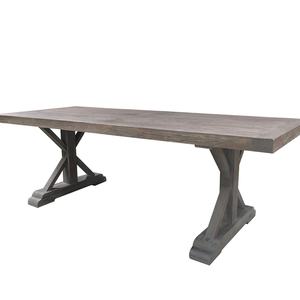 Mesa de Cocina Estilo Francés, Mesa de Comedor Cuadrada Rústica de Madera Maciza Antigua para 10 Personas, Ideal para Eventos - Product Image 3