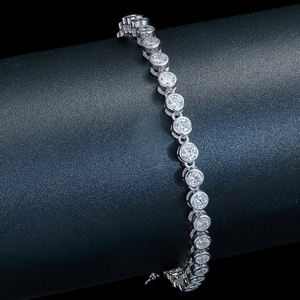 Bracelet Tennis Tendance en Argent 925 pour Femme, Diamant Moissanite Certifié GRA Couleurs D VVS, Bijoux de Mode Direct Usine, Cadeau Idéal pour Fête - Product Image 1
