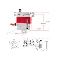Servo numérique sans noyau en métal KST A12-T, engrenage haute précision, 0,12 seconde, 20,39 kg.cm, haute pression pour modèles RC