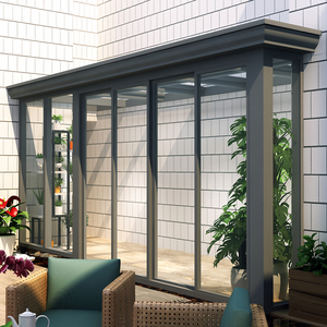 Véranda élégante en aluminium noir avec toit en verre trempé <span class=keywords><strong>double</strong></span> <span class=keywords><strong>vitrage</strong></span> pour un espace de vie en plein jardin toute l'année - Product Image 6