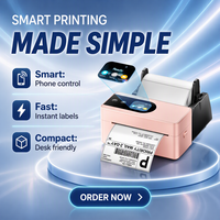 Imprimante thermique sans fil PM64D, imprimante d'étiquettes d'expédition 4x6 thermique, machine à étiquettes adhésives pour entreprises