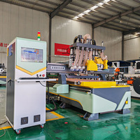 Fresadora CNC Multifunción de Alta Rentabilidad con Husillos de 6KW, Doble Sierra y Engranajes para Fabricación de Muebles y Puertas a Medida