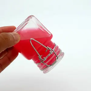 3.4Oz 100 Ml Glass Quảng Trường Swing Top Jar Chai Cho Nghệ Cumin Oregano Gia Vị Rõ Ràng Chai Thủy Tinh Không Rò Rỉ Cho Chili Bột