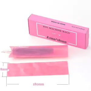 Atacado Tatuagem Rosa Cor 200Pcs Descartáveis Protetora Tattoo Pen Máquina Mangas Capa Saco Para Tattoo Gun