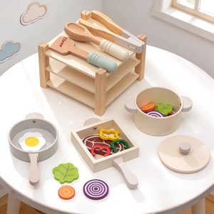 Set da Cucina in Legno Ecologico Non Tossico, Giocattolo Educativo per Giochi di Ruolo e Accessori da Cucina per Bambini di Tutte le Età - Product Image 3