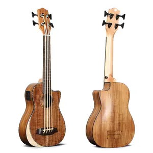 30 дюймовый твердый КоА деревянная миниатюрная гитара укулеле-бас фабрики Китая КоА бас-гитара укулеле звучит хорошо