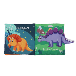 Prix d'usine en gros enfant pour bébés dinosaure animaux tissu doux <span class=keywords><strong>Dino</strong></span> queue tissu <span class=keywords><strong>livre</strong></span> - Product Image 2