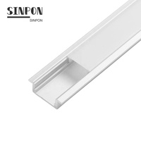 Profilé en aluminium extrudé ALU2308 23,2 mm * 8 mm pour bande LED, avec diffuseur et rail pour éclairage à bande LED