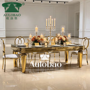 Mesas de Boda Rectangulares Modernas de Acero Inoxidable con Marco Metálico de Lujo en Oferta - Product Image 5