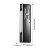 Linterna Táctica EDC de Alta Potencia al Mejor Precio, Recargable por USB con Láser Rojo, Luz UV Púrpura, Lámpara de Trabajo Magnética, Luz RGB