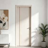 Porte intérieure en bois d'orme clair avec design à crochet, panneau multicouche, sans formaldéhyde E0, silencieuse, pour chambre à coucher