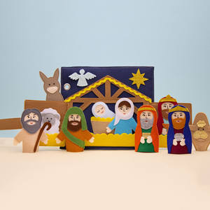 Vente en gros d'usine Livre d'activités silencieux en feutre <span class=keywords><strong>Histoire</strong></span> de la Nativité 1-6 ans Cadeau unisexe Jouets Montessori Développant l'intelligence Personnalisé - Product Image 2