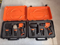 Ensemble perceuse électrique et visseuse à percussion sans balais 16V avec vitesse variable, mandrin sans clé de 3/8 ", batterie et chargeur de 2Ah, boîte de rangement