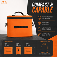 Sac isotherme Cedar Space 20L en PEVA, imperméable, garde au froid jusqu'à 20 canettes avec porte-bouteilles pour pique-nique