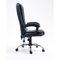 Chaise de bureau ergonomique à dossier haut en cuir PU, cadre pivotant réglable en tissu de maille de style moderne en métal PP pour les jeux et les cadres.