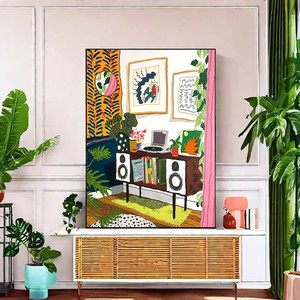 Tableau mural sur toile style <span class=keywords><strong>Matisse</strong></span>, femme abstraite, peinture colorée et vibrante de fruits et de fleurs pour la décoration du salon et de la maison - Product Image 4