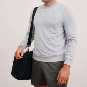 Custom Blank Polyester Streetwear Casual <b>Black</b> Cotton Plain <b>Sweatshirt</b> Wholesale Men Crewneck Oversized <b>Sweatshirts</b> - Product Image 2