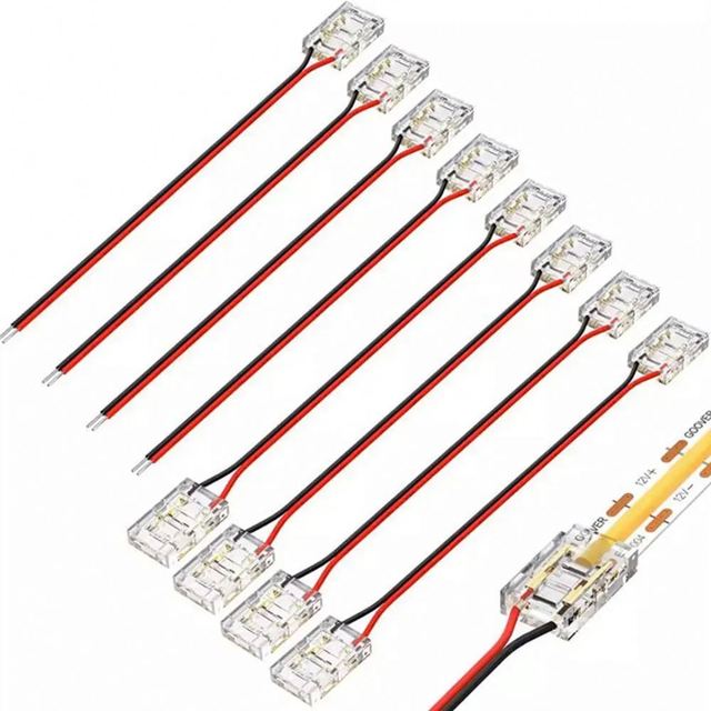 COB Mini Led Light Strip Wire Connectors 2 3 Pin Connection Solderless CCT 5 8 10mm LED Strip to Strip Wire Connector