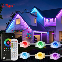 Luces LED RGB Inteligentes para Exteriores 2025, Doble Control, Permanentes, Resistentes al Agua IP67, Sincronización con Música, Precio de Fábrica, 5 Años de Garantía