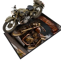 Maßgefertigte Industrielle Motorradmatte - Waschbar Rutschfest Gummi-Rückseite Nylon & Gummi Material
