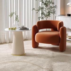 Fauteuil de loisirs de luxe moderne pour la maison et l'appartement, chaise durable en tissu pour salle à manger, salon et villas - Product Image 5