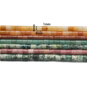 Natural Stone Rectangle <b>Spacer</b> Beads For Jewelry Making DIY Accessories 44.5mm Aperture 1mm - Product Image 2
