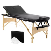 Table de Massage Portable réglable en hauteur professionnelle Salon de beauté lit de Massage de cils de jambe en bois
