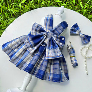 Vestido a Cuadros para Perro Pet JK, Diseño con Lazo, Dacrón, Talla Pequeña, Ideal para <span class=keywords><strong>Cumpleaños</strong></span> de Bichón Frisé y Corgi - Product Image 6