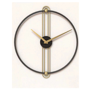 Horloge murale 3D en métal de luxe, 60 cm, personnalisée, style minimaliste contemporain, pour hôtel et décoration intérieure, silencieuse, vente directe usine - Product Image 1