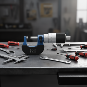 Fervi External <b>Micrometer</b> 0-25mm 0.01mm Precision Measurement Tool - Product Image 3