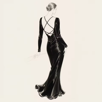 Robe de soirée décontractée personnalisée, longue, sans bretelles, plissée, style robe de bal, dos nu, col en V profond, couleur unie, imprimée, taille ajustée