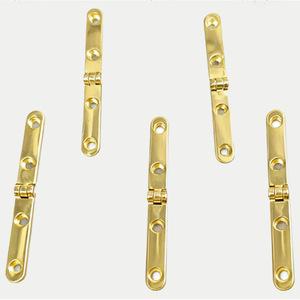 Bisagra de aleación de zinc con giro de 95 grados para caja de madera, montaje en superficie, diseño minimalista dorado - Product Image 4
