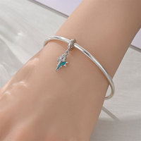 Breloques fantaisie océaniques en alliage de cuivre plaqué argent avec pierres naturelles, tortue de mer, lotus, étoile de mer, vie marine, pour DIY