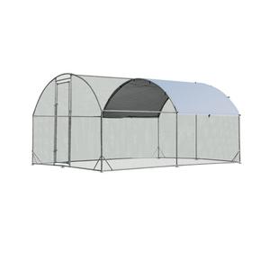 HAOTIAN กระต่ายสัตว์เลี้ยงเล่นกรง/เป็ดโลหะสัตว์สุนัข/บ้านชุบสังกะสีไก่ Coop บ้านขนาดใหญ่ - Product Image 1