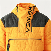 Veste d'escalade imperméable et respirante pour homme, avec fermeture éclair, motif uni, à capuche, pour l'alpinisme en haute altitude, OEM