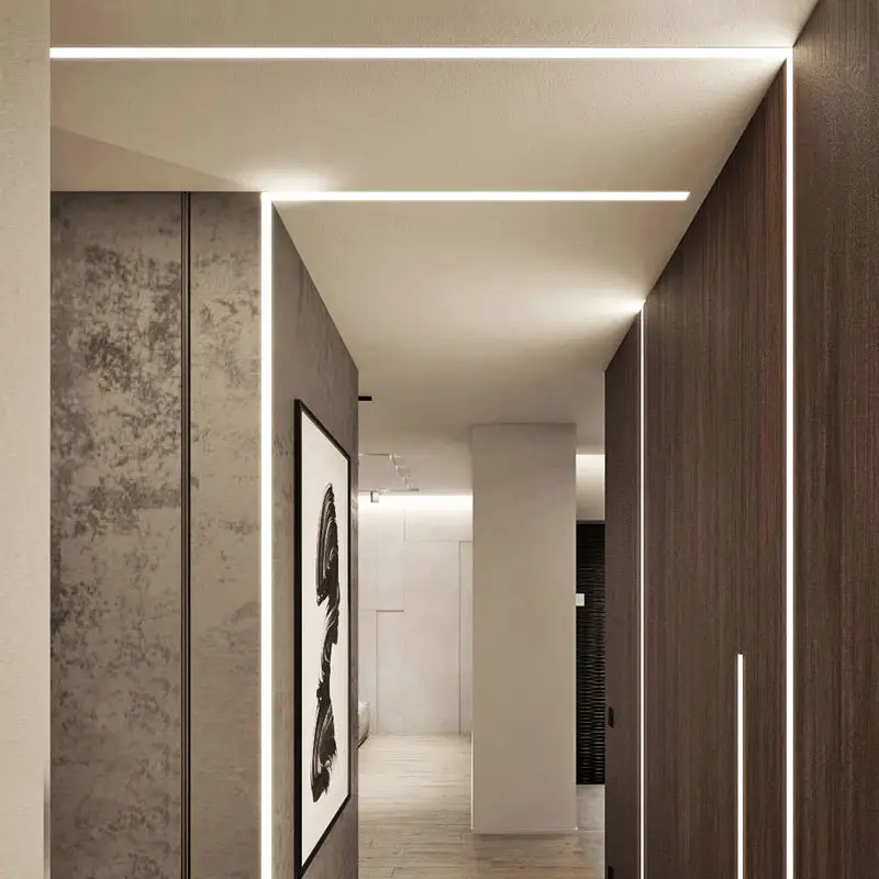 Для дома и улицы, деловая, для офиса, алюминиевый профиль светодиодные полосы света поверхностного монтажа светодиодный потолочный сбоку встроенные светодиодные полосы света