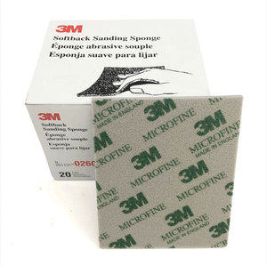 <span class=keywords><strong>Spugna</strong></span> Abrasiva 3M Softback 02600 in Gomma <span class=keywords><strong>Adesiva</strong></span> 4.5x5.5 pollici (115x140mm) Microfine, 20 Spugne/Confezione, 6 Confezioni/Cartone - Product Image 1