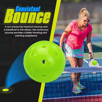 Precio Directo de Fábrica, Pelotas de Pickleball Portátiles para Exteriores, Perforadas con Precisión, 40 Orificios, Sin Bordes, Diseño Resistente al Viento, para Torneos