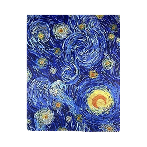 Écharpe d'hiver réversible en cachemire doux, grand châle enveloppant, imprimé floral, pashmina chaud, cadeaux <span class=keywords><strong>Klimt</strong></span> Van Gogh - Product Image 4