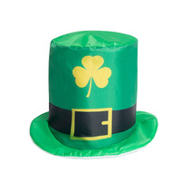 Chapeau de cloche à paillettes pour adultes, motif trèfle vert amusant, pour fêtes de carnaval, Saint-Patrick et Halloween, idéal pour les cadeaux de fête