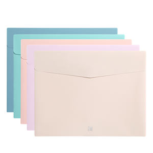 COMIX Sac de classement A4 épaissi en plastique transparent grande capacité avec fermeture velcro, étanche pour bureau professionnel - Product Image 1