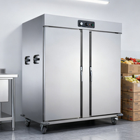 Elektrischer Buffet-Speisenwärmer für Gewerbe, Restaurant, Hotel, Edelstahl-Warmhaltevitrine mit Großer Kapazität